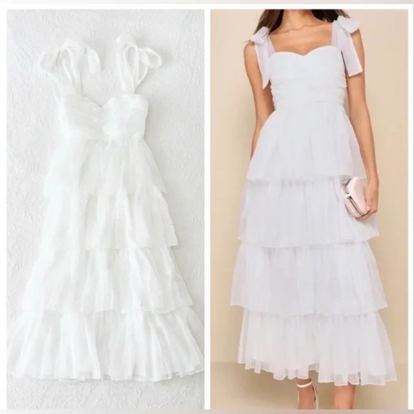 Lulus White Tiered Dress - Picture 2 of 3